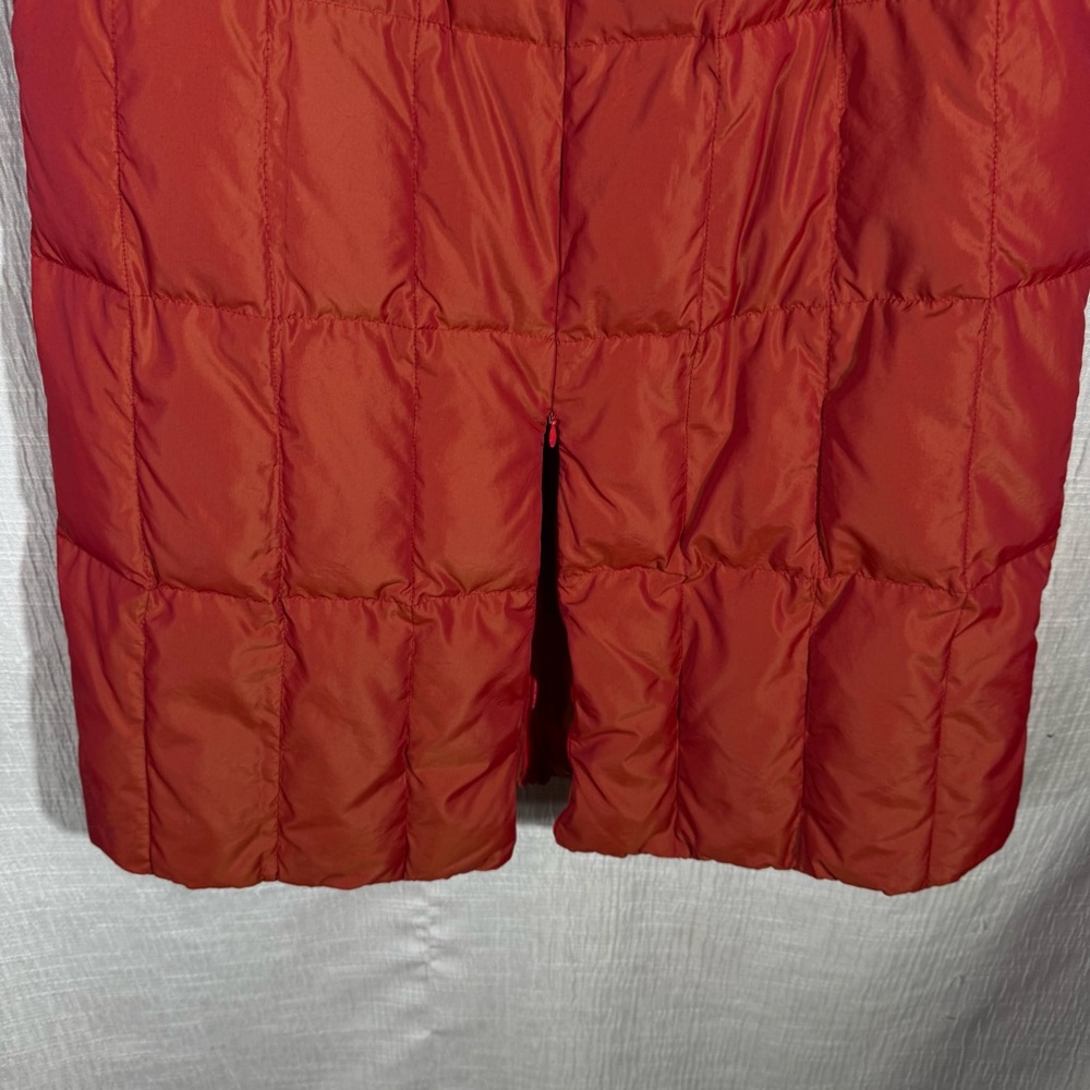 Post Card Quilted‎ Puffer Midi Skirt Rust Red Down Fill Size 10 - Picture 10 of 14